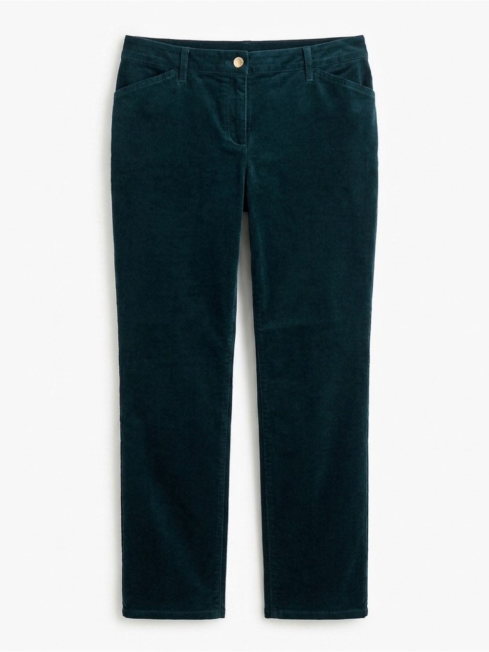 Chico's Teal Velvet Straight-Leg Pants